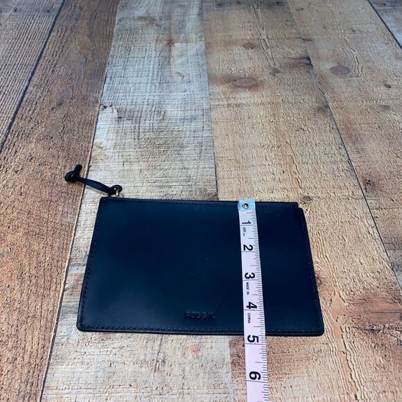 Fossil Black Zip Pouch with tab pull - Picture 7 of 8
